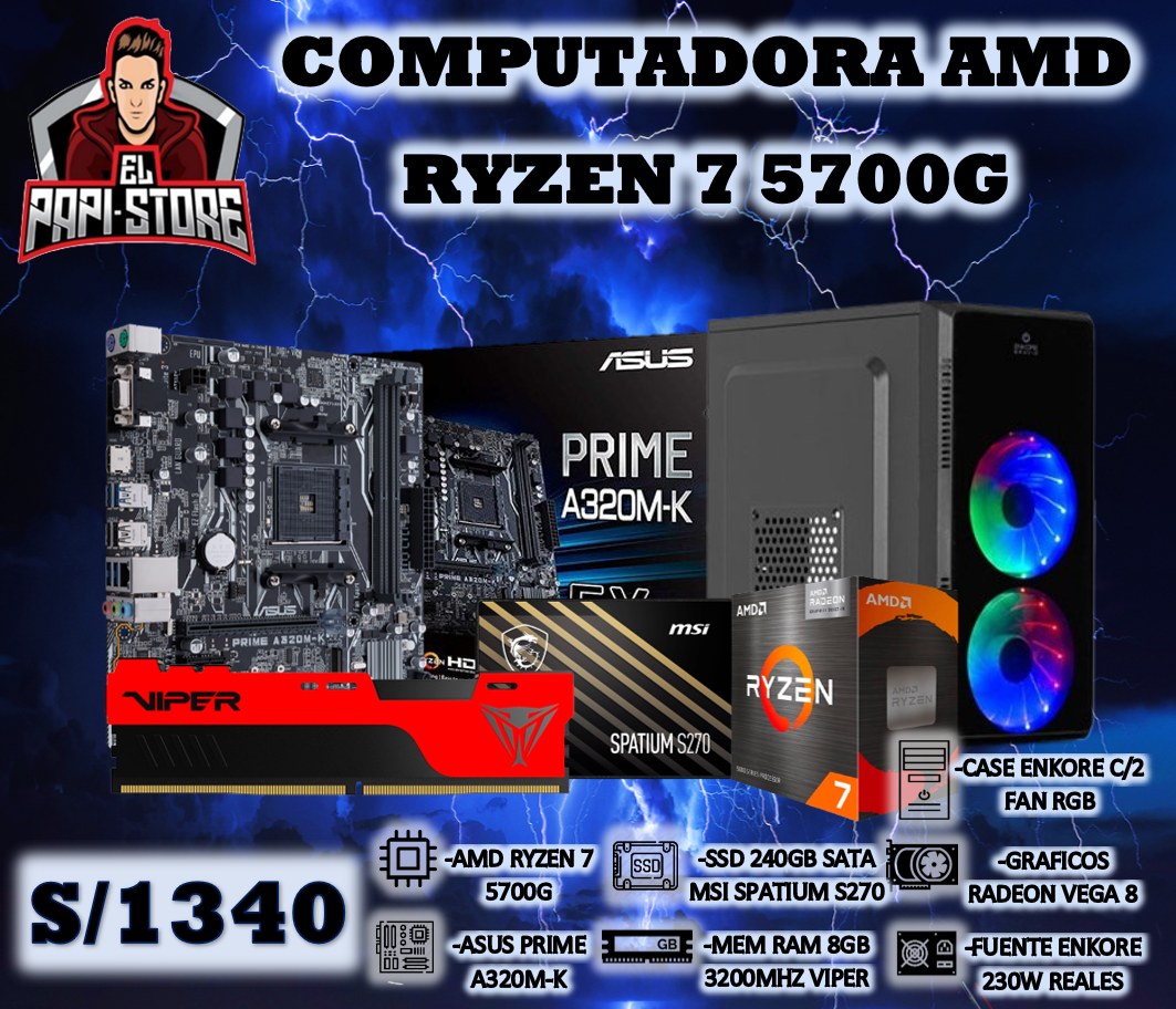 COMPUTADORA AMD RYZEN 7 5700G